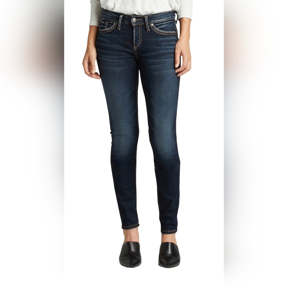 Silver Jeans Women's Dark Blue Suki Skinny Jeans